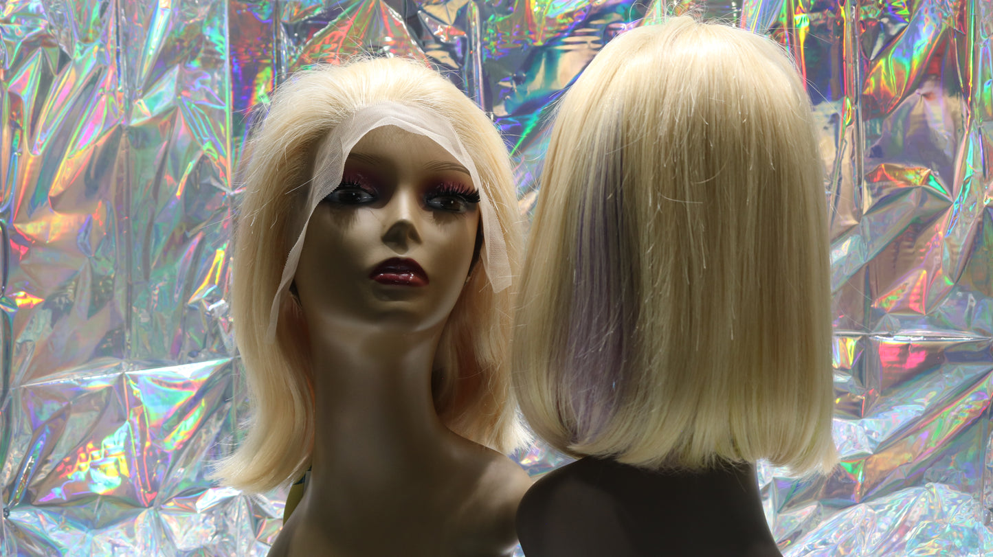 Blonde Bob Style Wig 10" Length