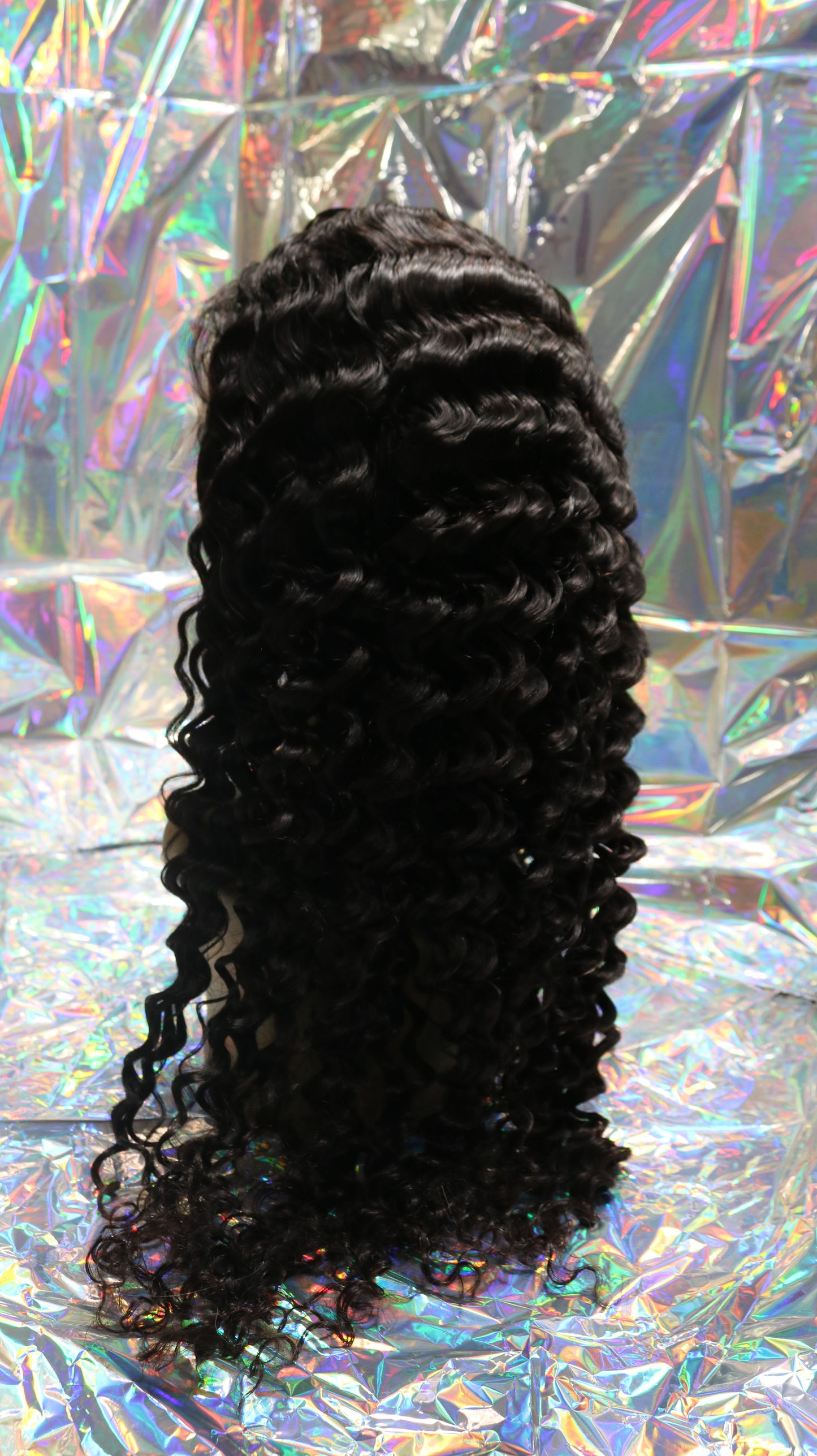 Midnight Waves: Black Wet & Wavy Wig