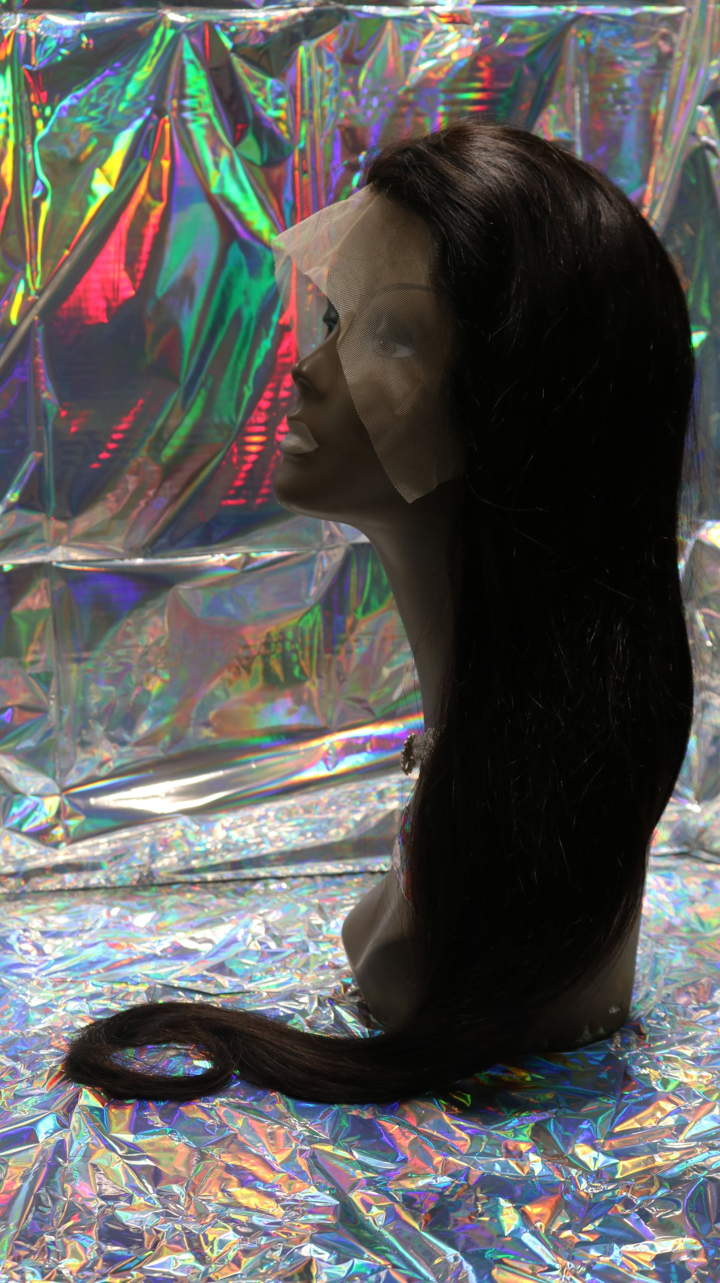 Midnight Elegance: Straight Black Wig 30" Length