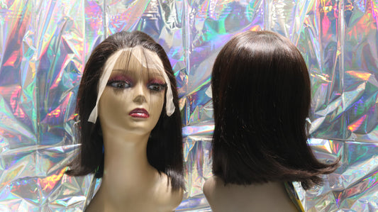 Black Bob Style Wig 10" Length