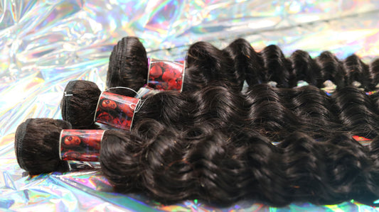 12A Grade Pineapple Deep Wave Human Hair Bundles 30"